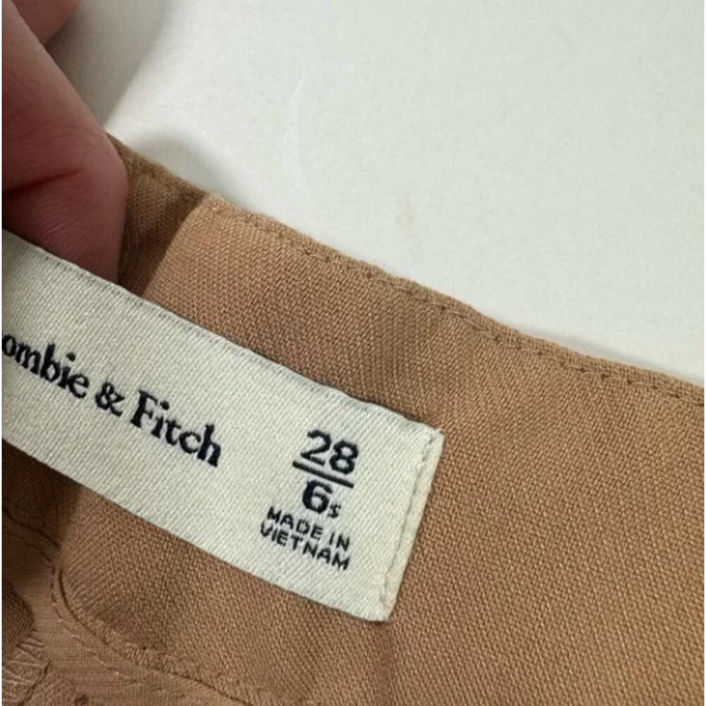 ABERCROMBIE & FITCH Sloane Tailored Pant Tan Wide Leg Sz 28/6S NWT $90 {GG29} - Picture 11 of 11